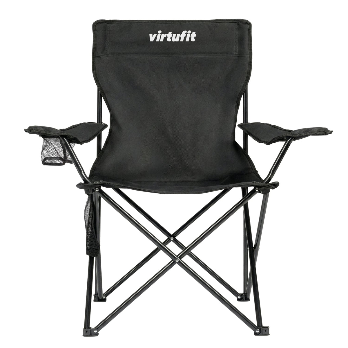 VirtuFit Opvouwbare Camping Stoel - Zwart - Set van 2 - Afbeelding 7