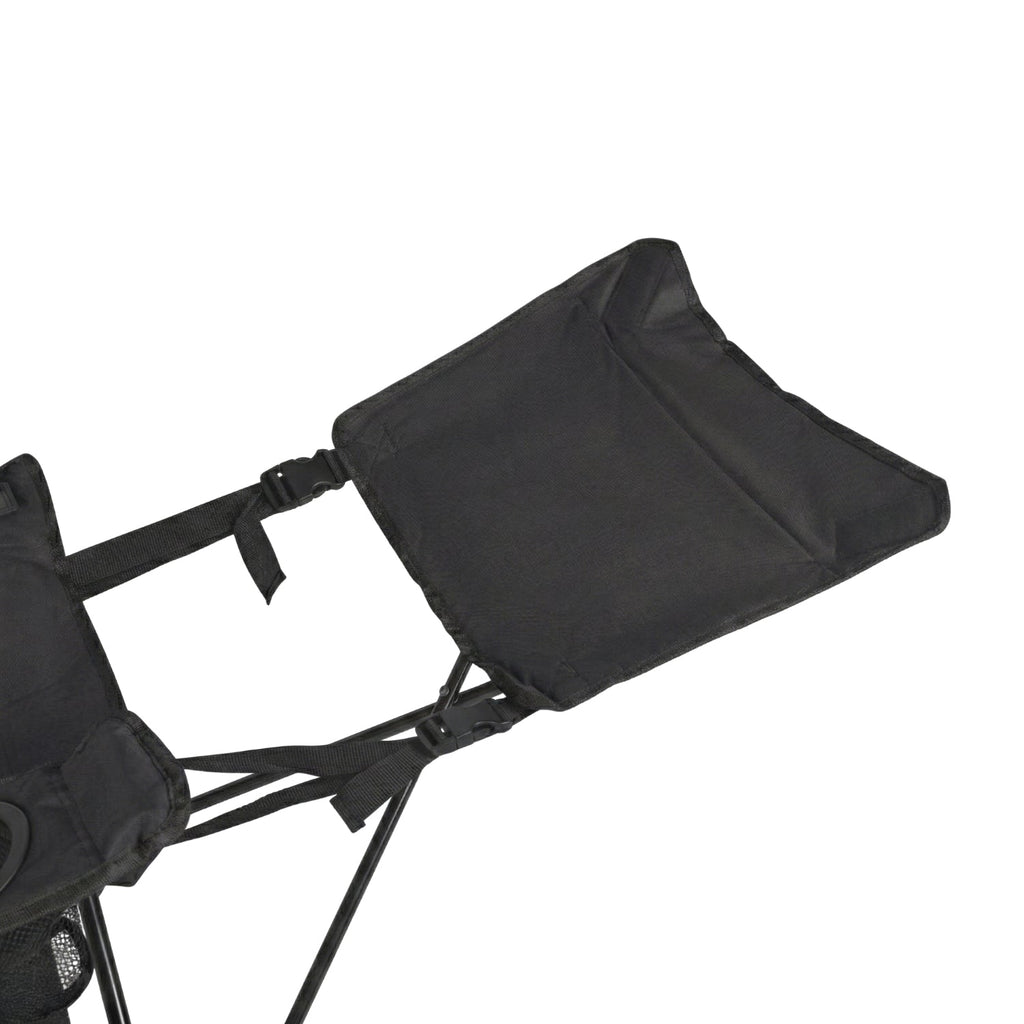 VirtuFit Campingstoel opvouwbaar met voetsteun - Strandstoel - Zwart - Set van 2 - Afbeelding 9