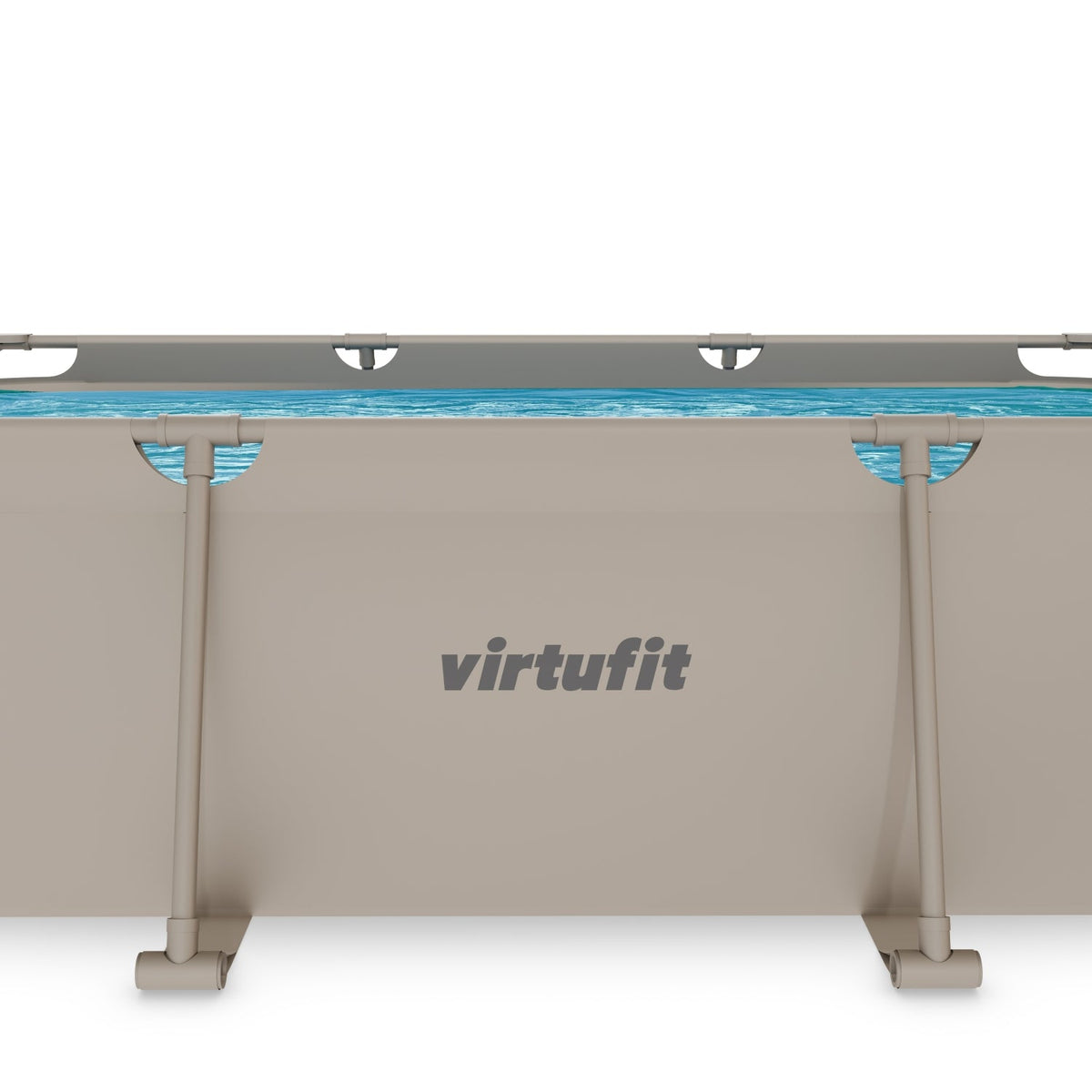 VirtuFit Rechthoekig Zwembad - 300 x 210 x 66 cm - Beige - Compleet Pakket - Afbeelding 14