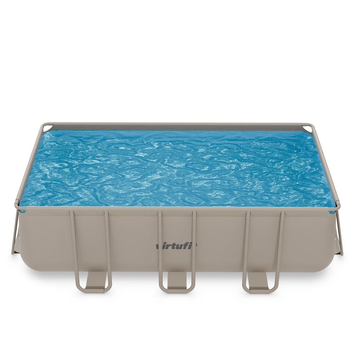 VirtuFit Rechthoekig Zwembad 400 x 200 x 122 cm - Beige - Compleet Pakket - Afbeelding 14