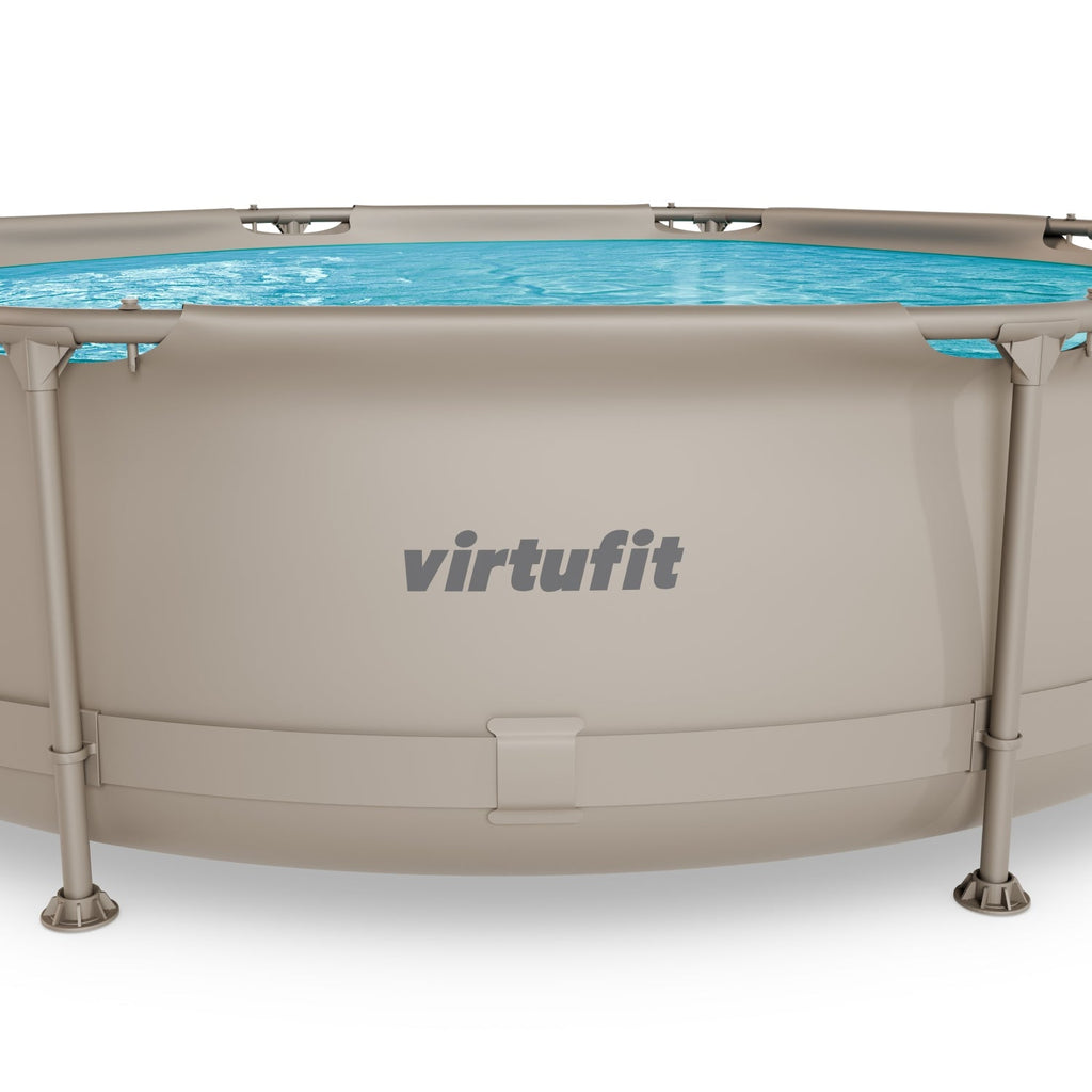 VirtuFit Zwembad Rond Ø366 x 100 cm - Beige - Compleet Pakket - Afbeelding 12