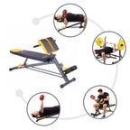 HMS Premium Verstelbare Hyperextension/Trainingsbank - Zwart/Geel - In gebruik