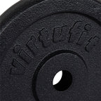 VirtuFit Gietijzeren Halterschijf - Halter gewicht - 30 mm - 0.5 kg - Zwart - In gebruik