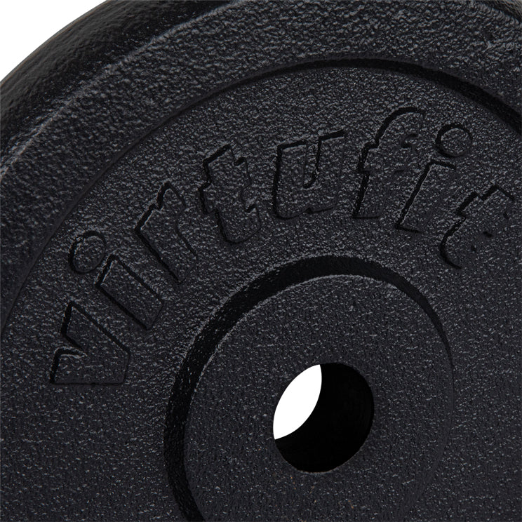 VirtuFit Gietijzeren Halterschijf - Halter gewicht - 30 mm - 0.5 kg - Zwart - In gebruik