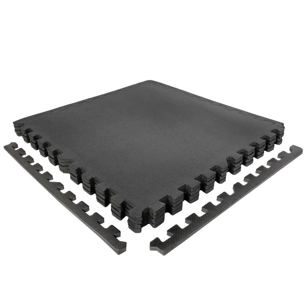 VirtuFit Fitness Puzzelmat – 4-delige Vloermat – 120×120 cm – Zwart - Afbeelding 9