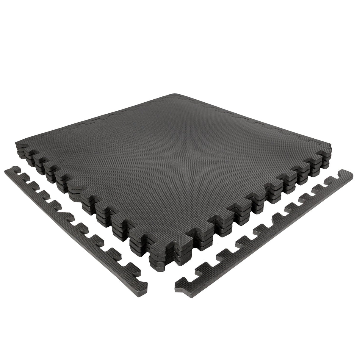 VirtuFit Fitness Puzzelmat – 4-delige Vloermat – 120×120 cm – Zwart - Afbeelding 9