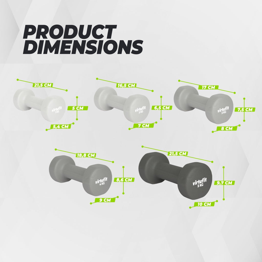 VirtuFit Vinyl Dumbbell Set Pro - 2 x 1 kg - In gebruik