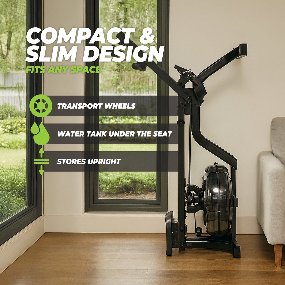 VirtuFit Water Resistance Compact Row 800 Roeitrainer - Afbeelding 5