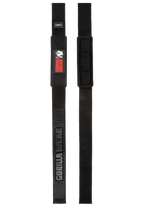 Gorilla Wear Gevoerde Siliconen Lifting Straps - Zwart - In gebruik
