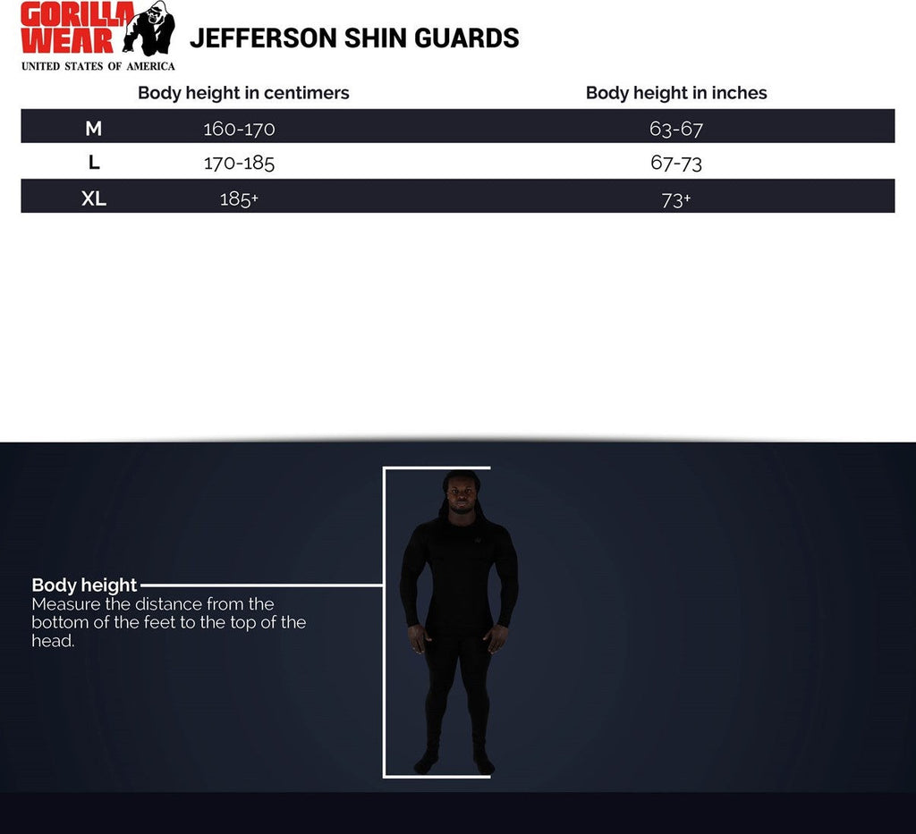 Gorilla Wear Jefferson Scheenbeschermers - Zwart - Afbeelding 6