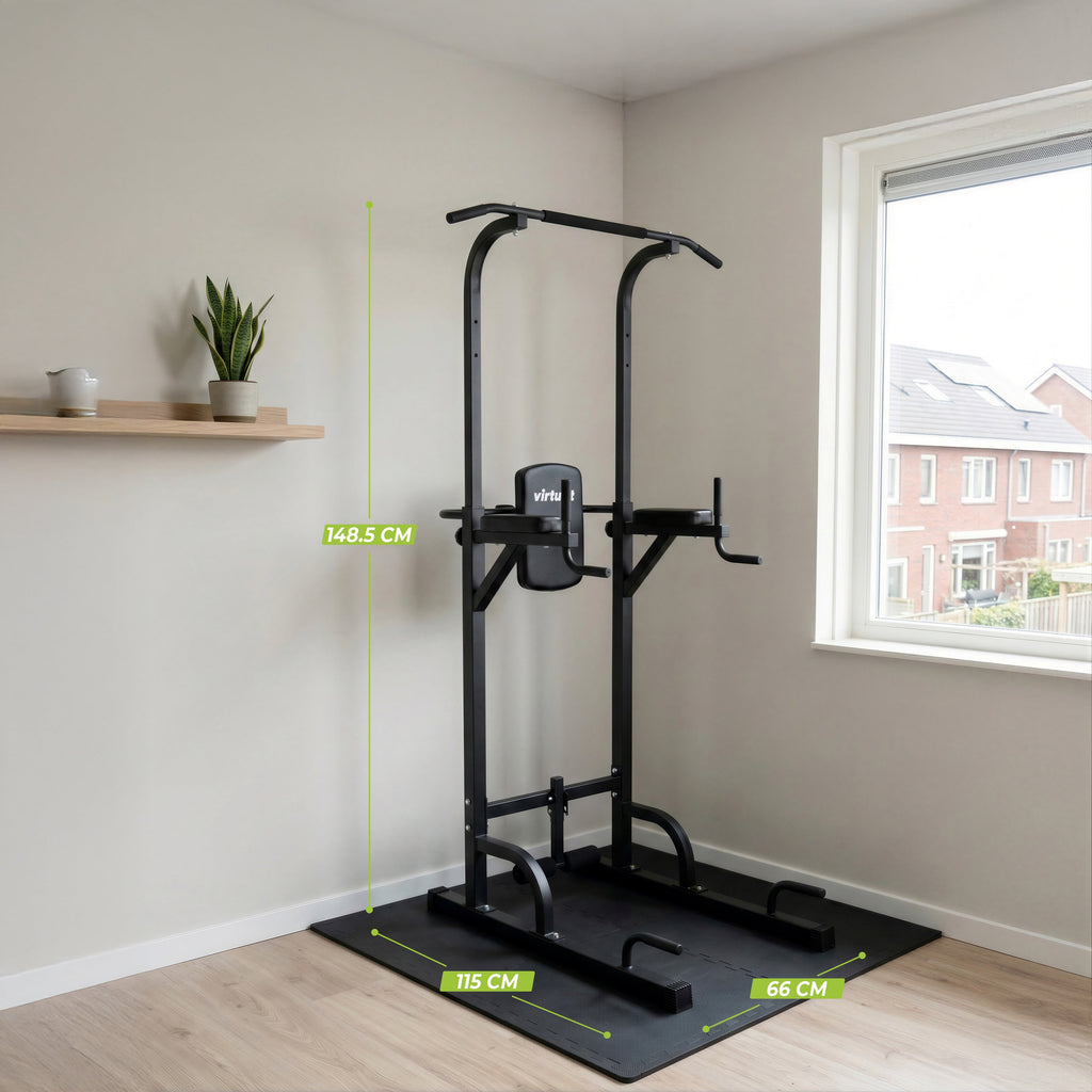 VirtuFit Verstelbare Power Tower - Pull Up & Dip Station - Afbeelding 5