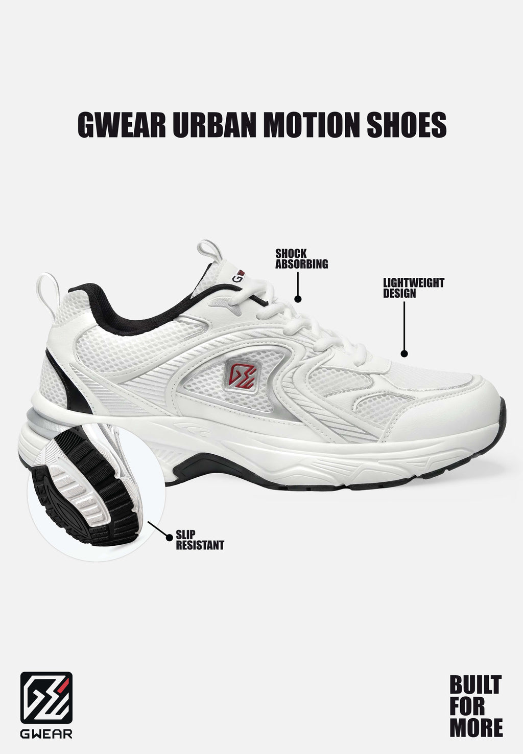 Gorilla Wear Gwear Urban Motion Sneakers - Wit - Detail