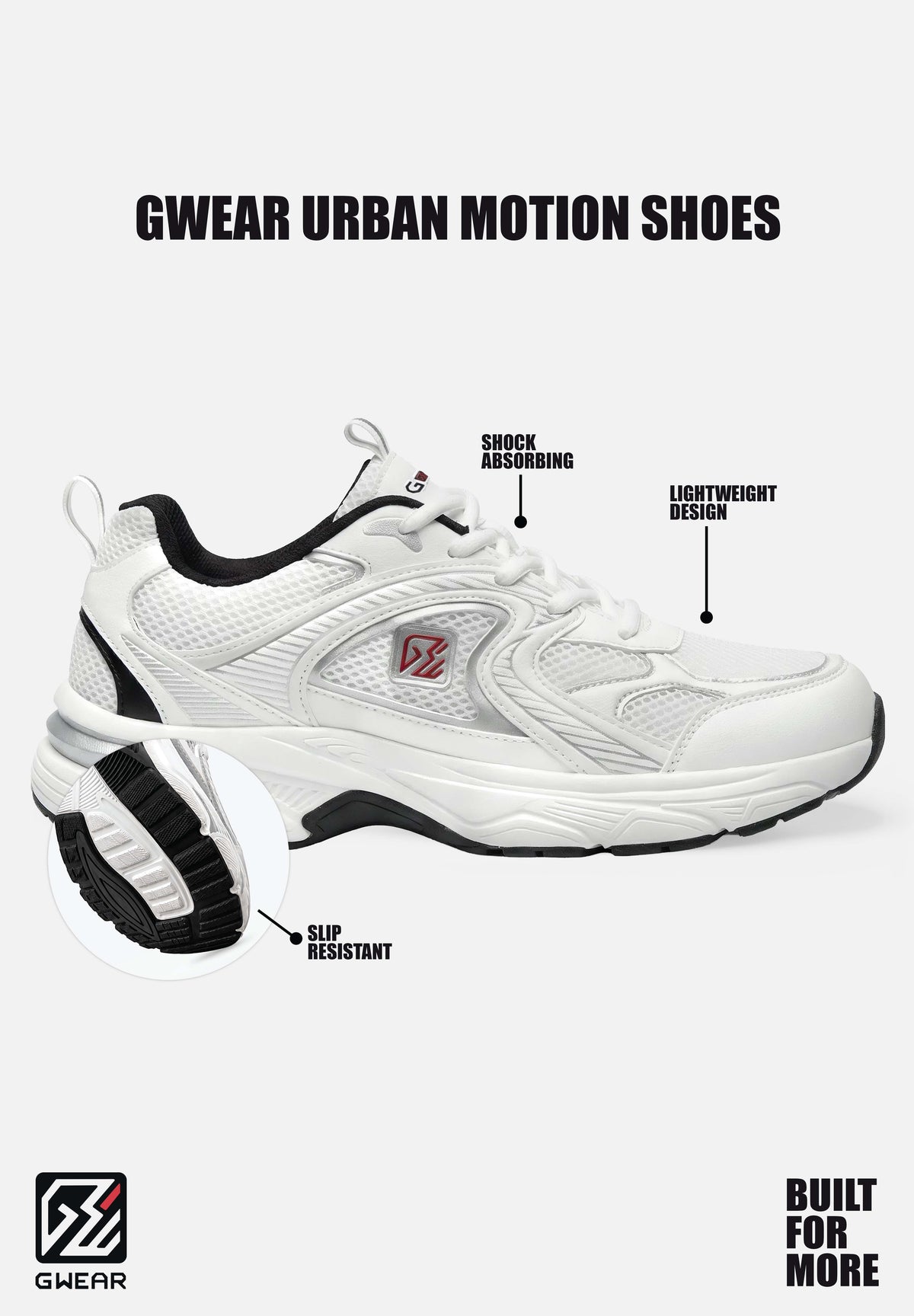 Gorilla Wear Gwear Urban Motion Sneakers - Wit - Detail
