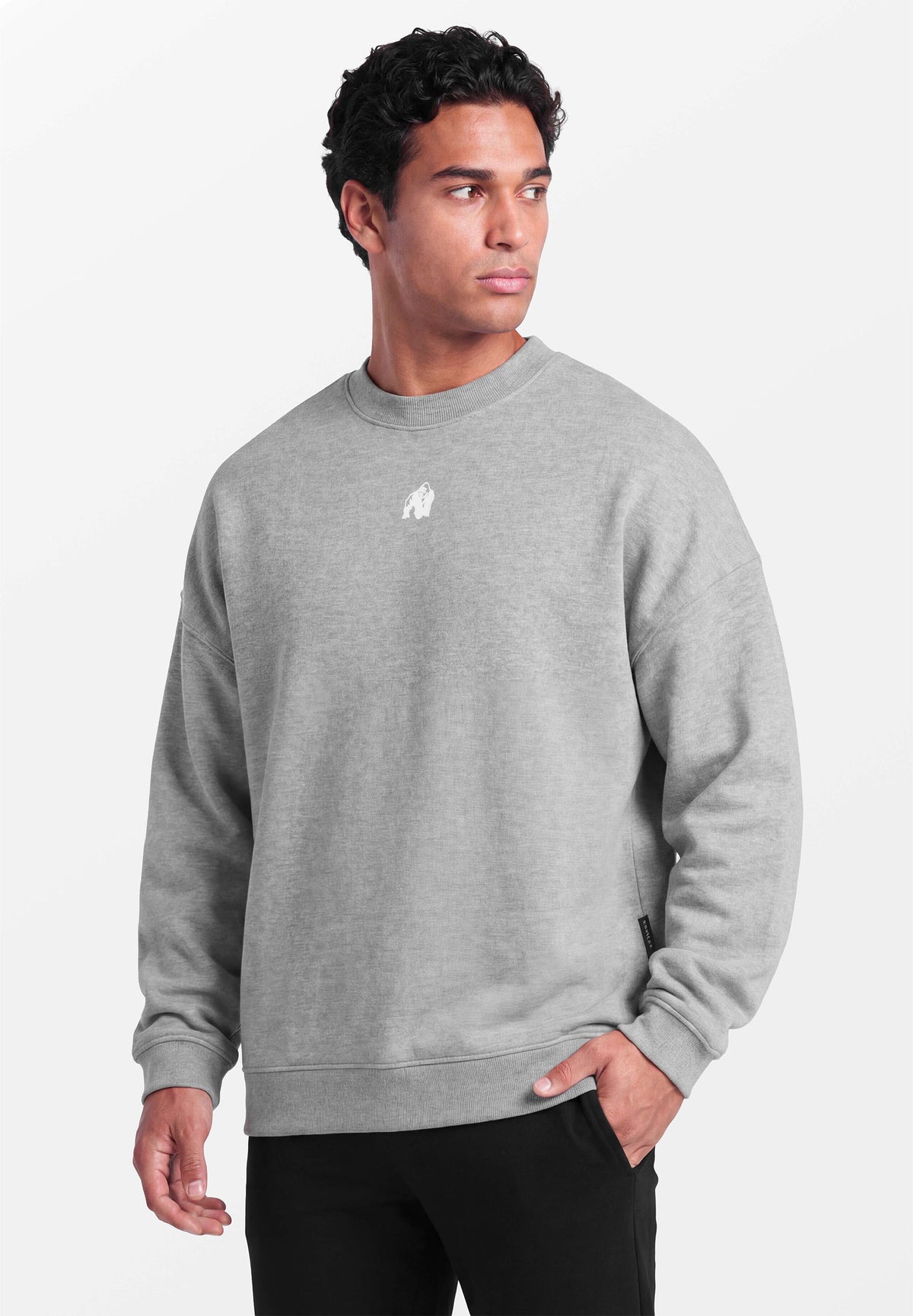 Gorilla Wear Leeds Oversized Sweater - Lichtgrijs - Hoofdafbeelding
