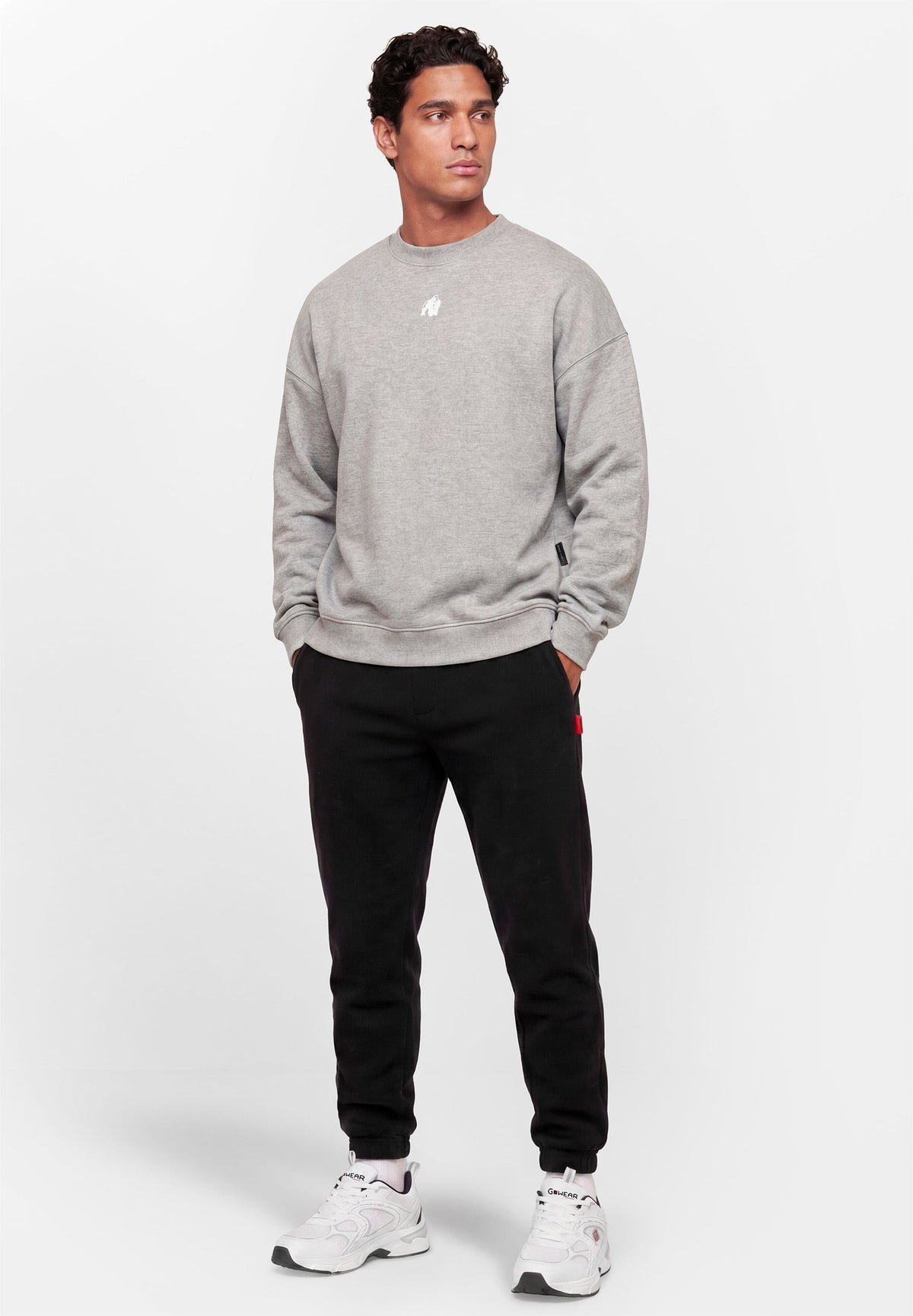 Gorilla Wear Leeds Oversized Sweater - Lichtgrijs - Afbeelding 6