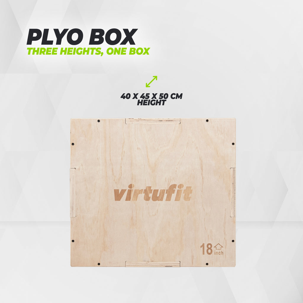 VirtuFit Houten Plyo Box 3-in-1 - Klein - 40 x 45 x 50 cm