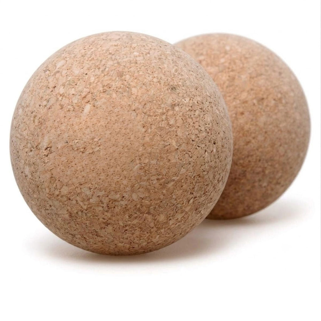 Liveness Dual Massagebal - Kurk - 6,5 x 13 cm