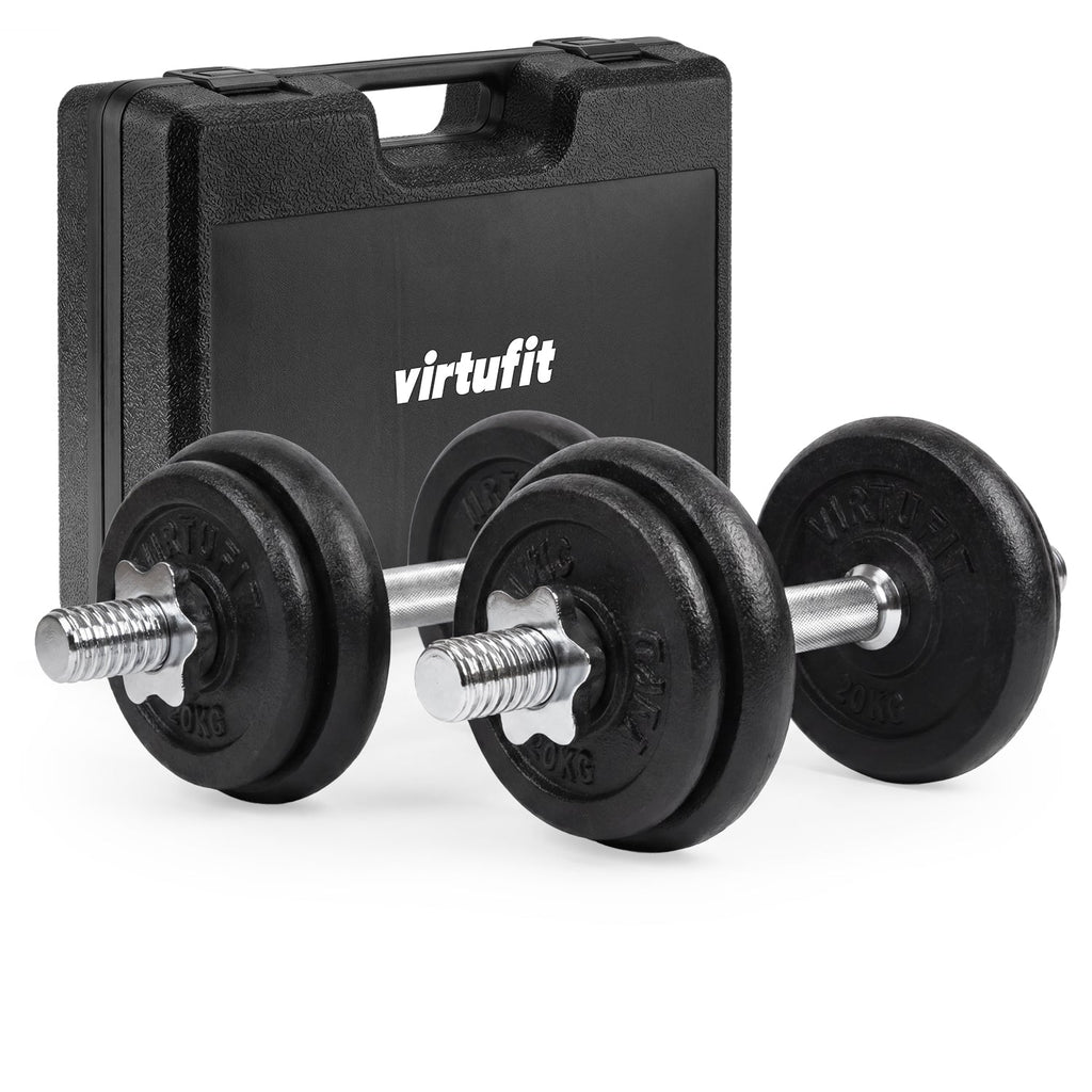 VirtuFit Verstelbare Dumbbellset Pro 20 kg - 2 x 10 kg - Inclusief koffer - Hoofdafbeelding