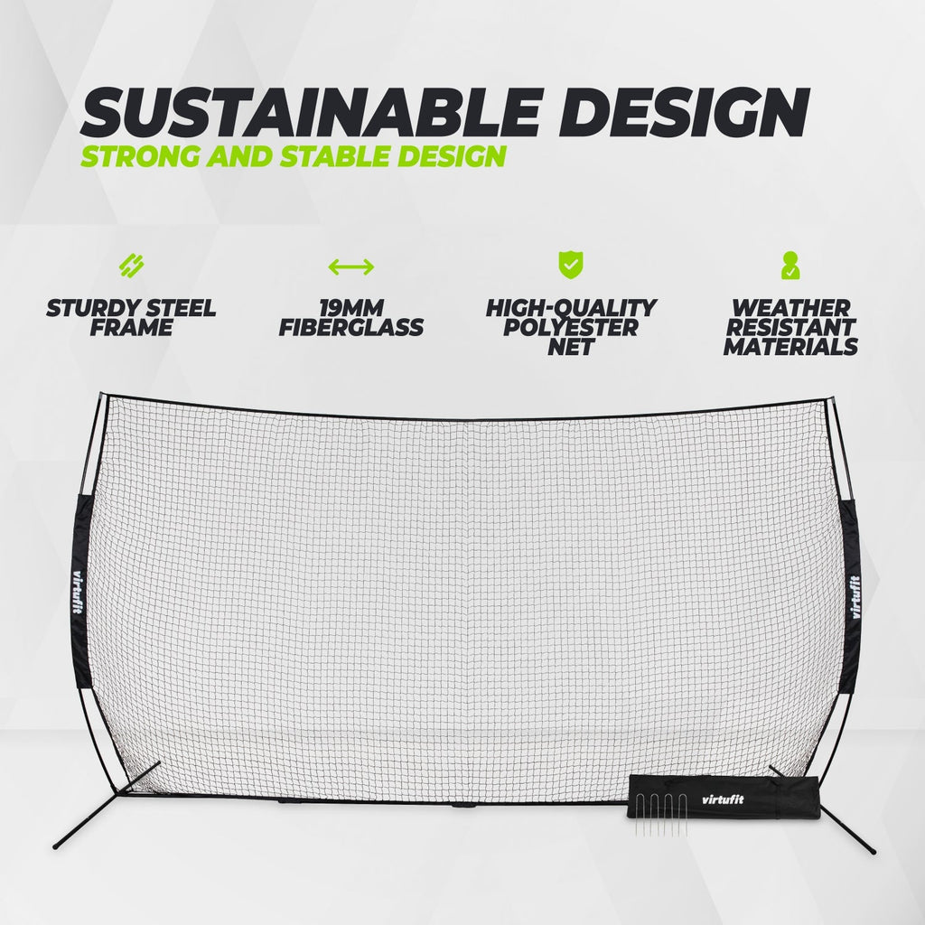 VirtuFit Backstop Net - Safety Net - Ballenvanger - 500x300cm - Achteraanzicht