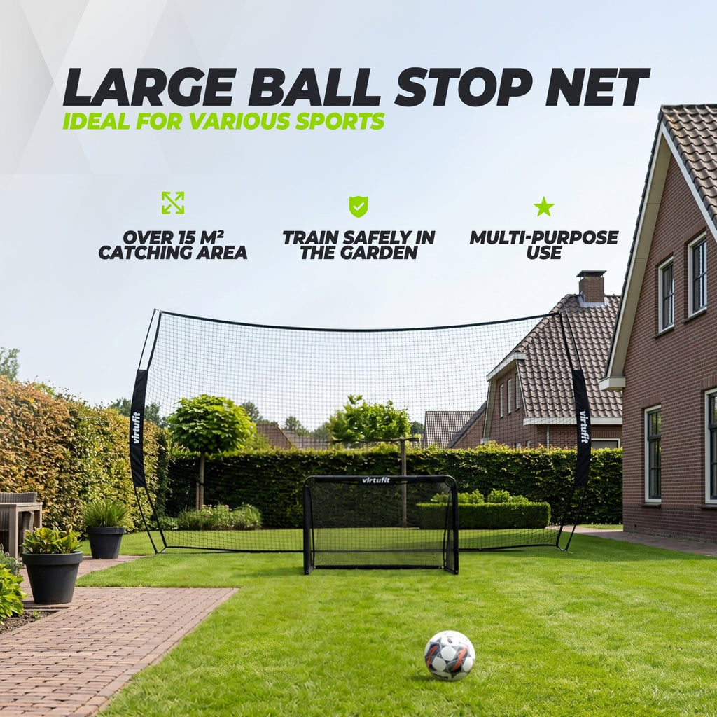 VirtuFit Backstop Net - Safety Net - Ballenvanger - 500x300cm - Achteraanzicht