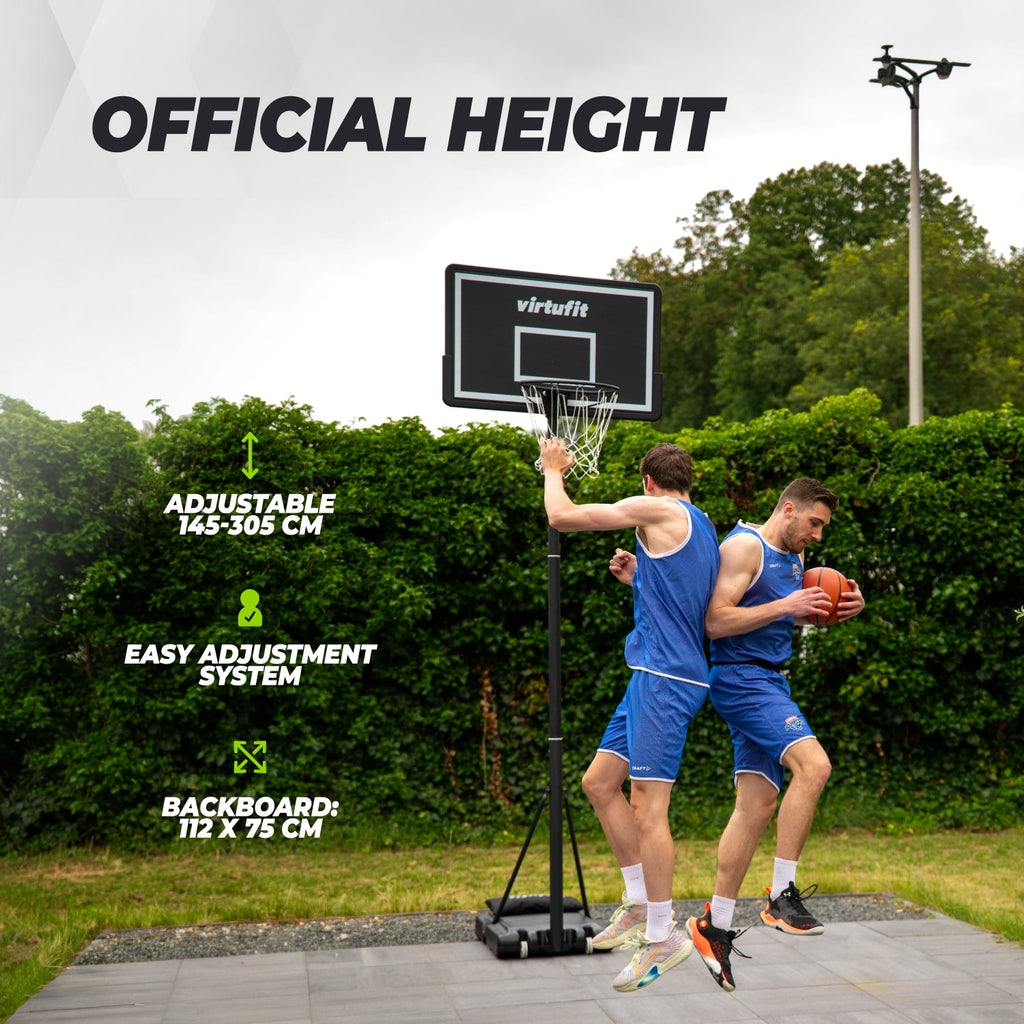 VirtuFit Verstelbare Basketbalpaal - 220 tot 305 cm - Detail
