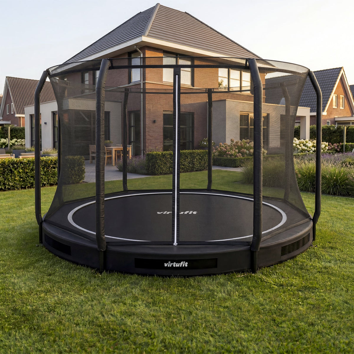 VirtuFit Veiligheidsnet Inground/Flatground Trampoline 366 cm - Aanzicht