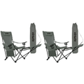 VirtuFit Campingstoel opvouwbaar met voetsteun - Strandstoel - Grijs - Set van 2 - Hoofdafbeelding