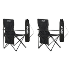 VirtuFit Opvouwbare Camping Stoel - Zwart - Set van 2 - Hoofdafbeelding