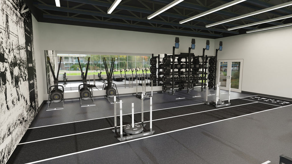 Centr x HYROX Perform Turf - 2 banen met eind zones - met logo - Logo