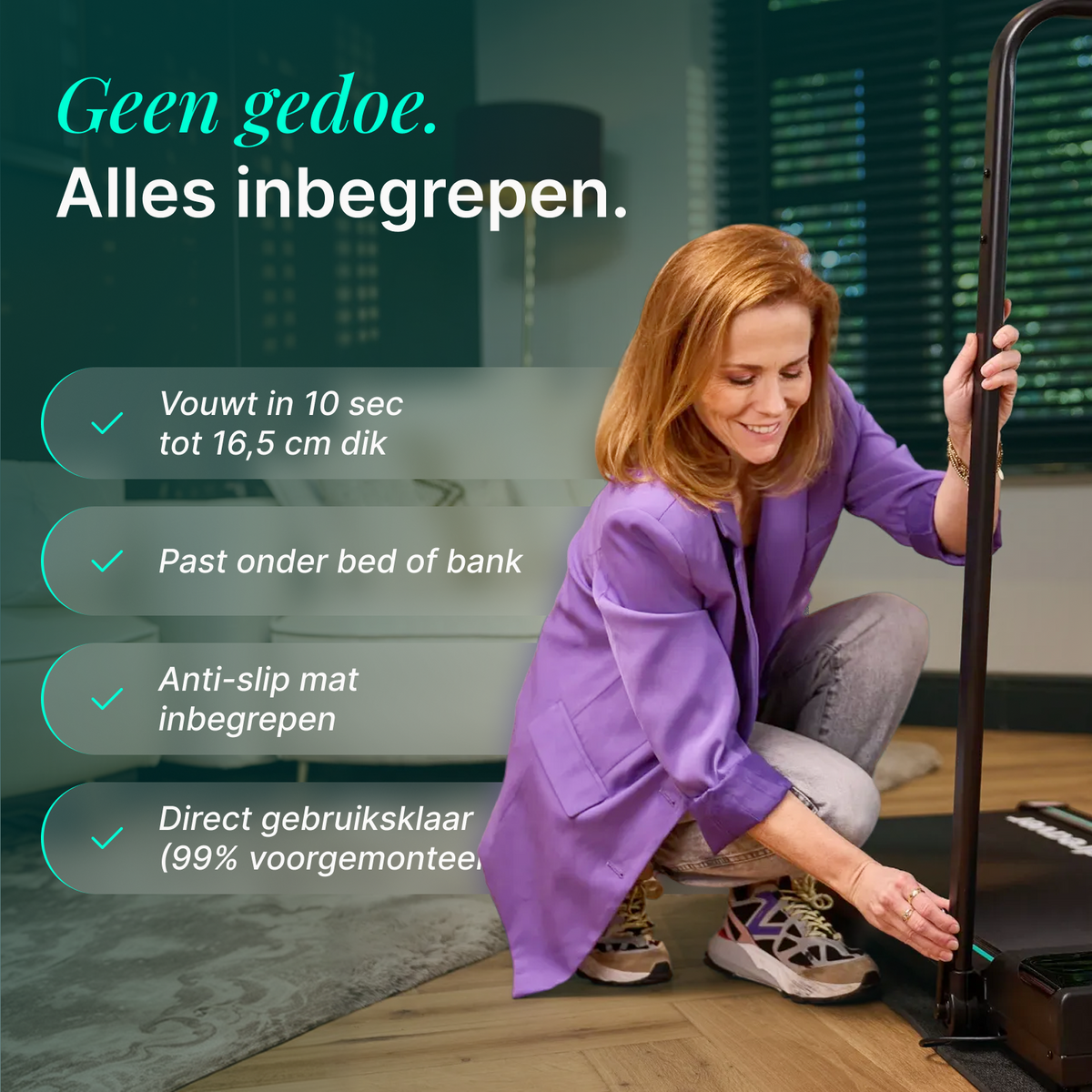 Dreaver Elevate Pro Loopband - Inklapbaar - Voor Thuis - Afbeelding 7