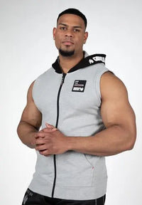 Gorilla Wear Milwaukee Mouwloos Vest met Capuchon - Grijs Gemeleerd - Hoofdafbeelding