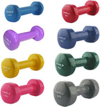 HMS Gietijzeren Dumbbell met Vinyl Coating - 4 kg - Detail