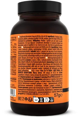 QNT BCAA's + Vitamine B6 - 100 Capsules - Detail